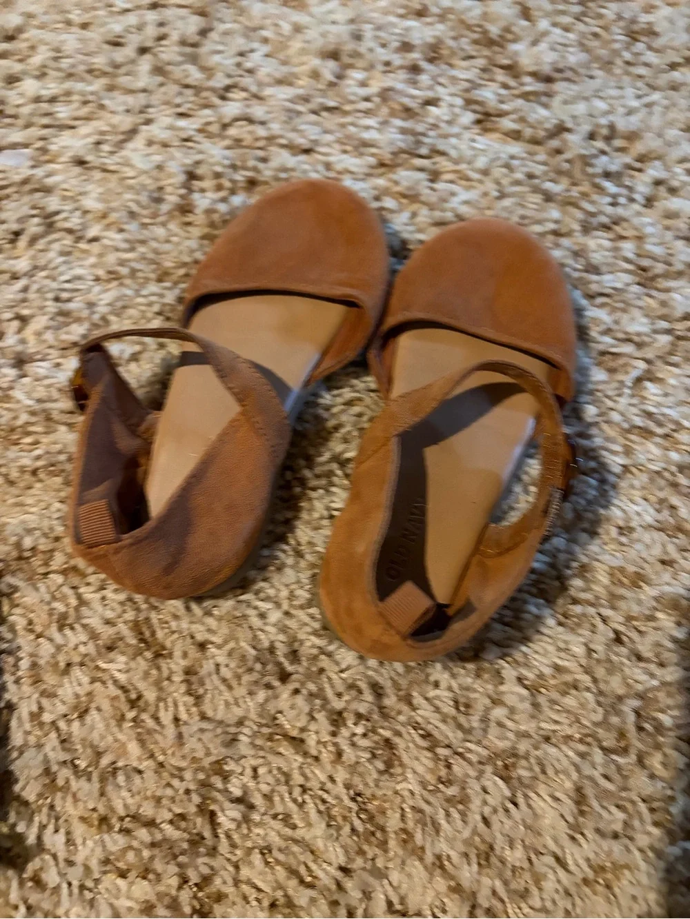 Old Navy Girls Tan Cross-Strap Sandals